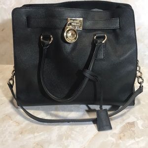 Michael Kors Black Lock & Key Handbag